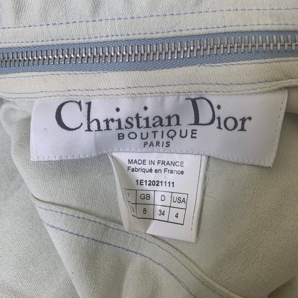 Christian Dior Light Blue Denim Jacket w/ Floral - Picture 5 of 8